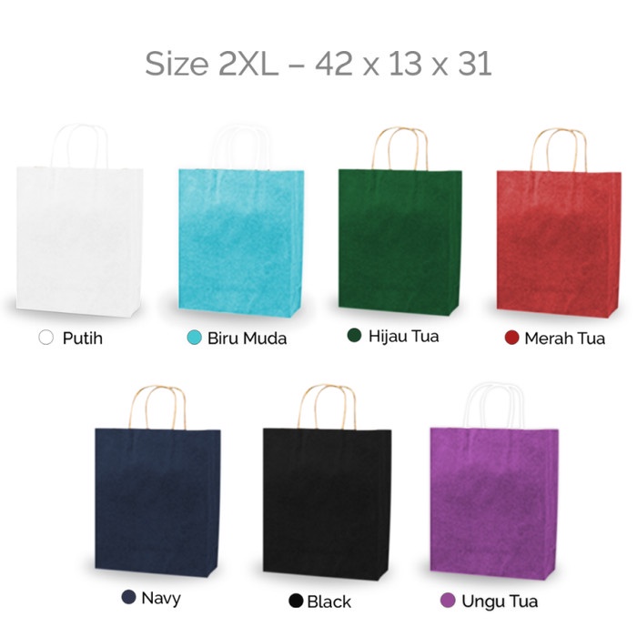 

PROMO Paper Goodie Bag EXTRA LARGE JUMBO Kantong Kertas Besar 2XL - 42x12x31 - Biru Muda