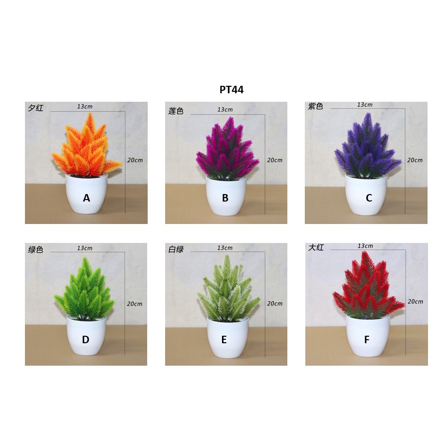 Swopply PT44 Pot Tanaman Hias Bunga Hias Plastik Ornamen Pot Bongsai Artificial Flower Decoration