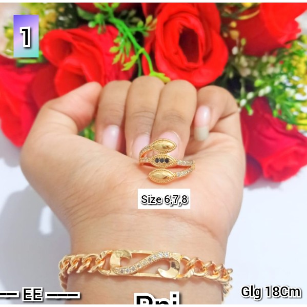 Gelang Dewasa Rantai Permata Mewah Free Cincin Xuping (COD)