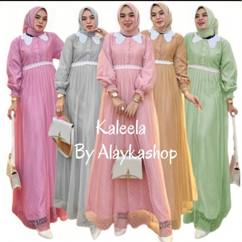 GAMIS KALEELA JUMBO UK M L XL GAMIS WANITA TERBARU SERAGAM BUSANA MUSLIM SERAGAM BRIDESMAIDS