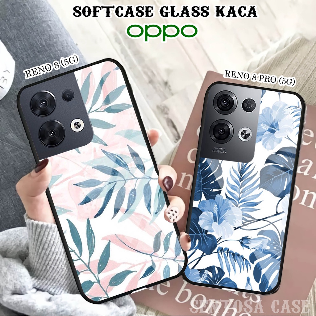 Softcase Glass Kaca OPPO RENO 8 (5G) & RENO 8 PRO (5G) - Casing HP OPPO RENO 8 & 8 PRO (5G) [ S26 ].