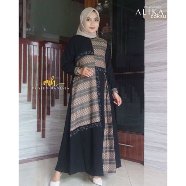 BLACK SERIES//FASHION MUSLIM//ALIKA DRESS//KODE JB