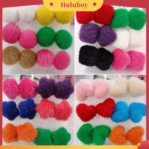 Hu Hu Hu Hu Hu Alat Bantu Pasang Kacamata♡ 6 Pasang / Set Anting Tusuk Bentuk Bulat / Kotak / Bintang / Hati Bahan Plastik Untuk Wanita