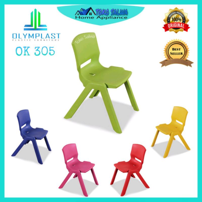Kursi plastik Anak Olimplast/bangku sender anak/kursi plastik anak/ kursi TK &amp; play group ok305