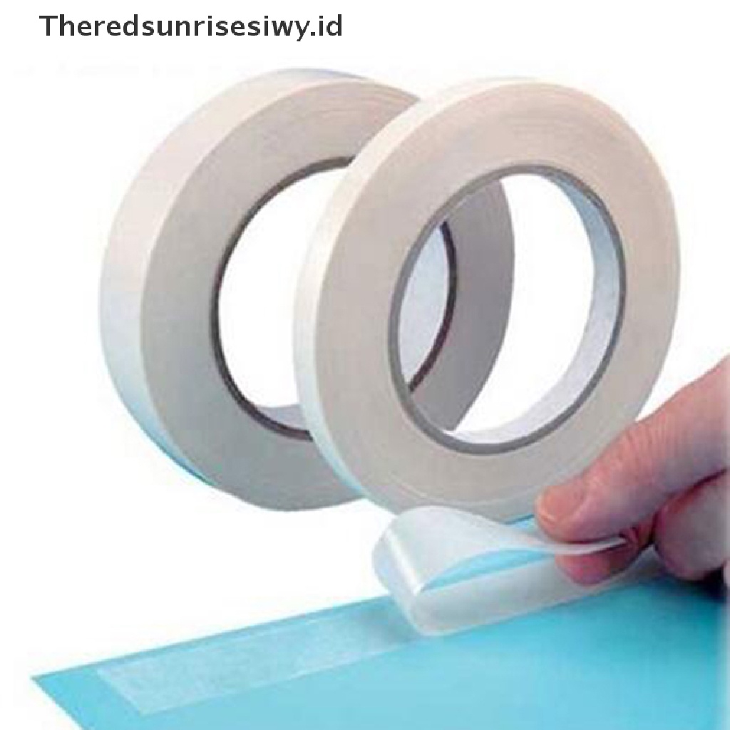 (Theredsunrisesiwy.Id) Double Tape Kertas Super Kuat Warna Putih Panjang 5m / 8m