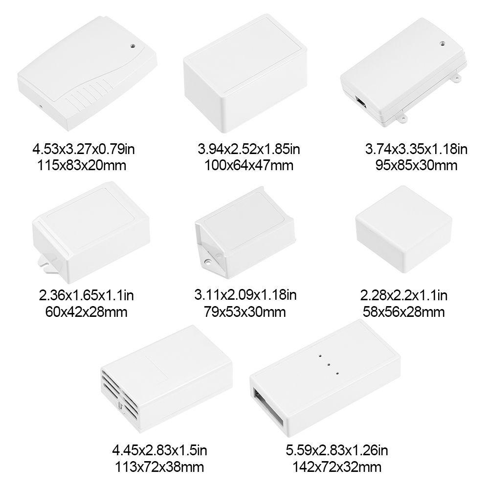 Solighter 1/2pcs Kotak Proyek Elektronik 8ukuran ABS Plastik DIY Instrumen Case