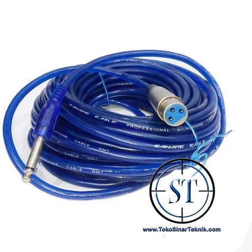 Kabel Mic Canare Cable Microphone Audio Low Noise 15 Meter Jack Xlr Canon to Akai 6.5mm Kualitas Bagus Lentur