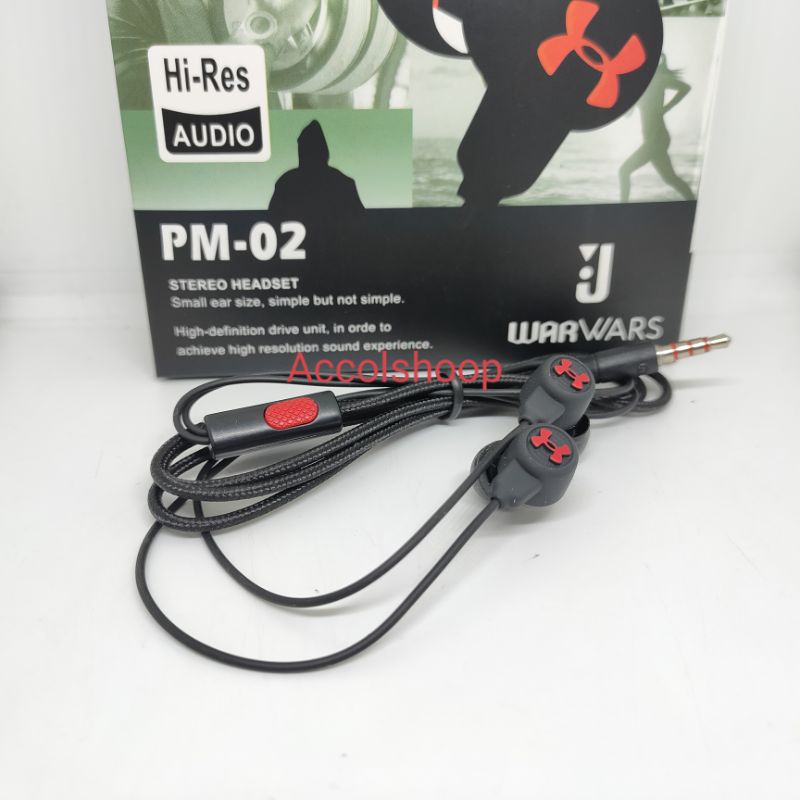Handsfree JBL PM02 Headset Stereo JBL Wars Audio Super Bass