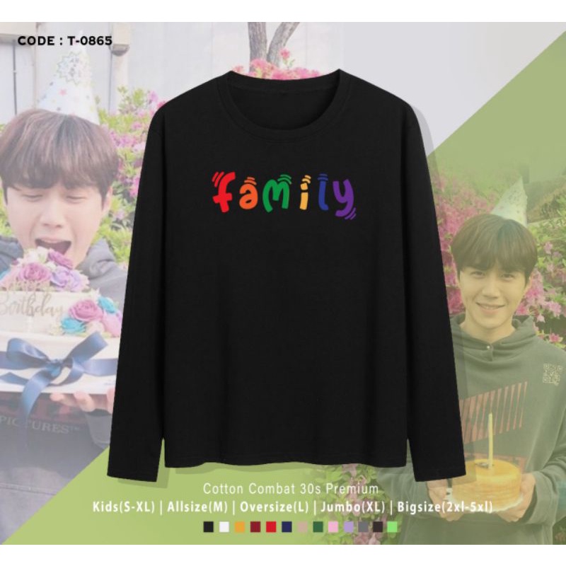 KAOS LENGAN PANJANG KIM SEON HO FAMILY/KAOS LONG SLEEVE KIMSEONHO BIRTHDAY