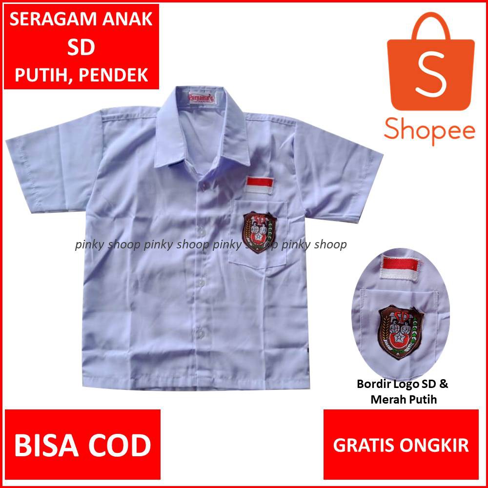 Kemeja Sd Baju Sekolah Sd Seragam Sd Baju Seragam Sekolah Sd Putih Lengan Pendek Ssd 002 Shopee Indonesia