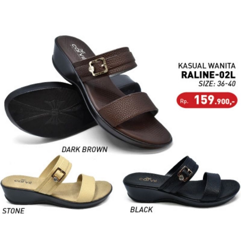 CARVIL RALINE-02L | SANDAL CASUAL WANITA ORIGINAL 100%