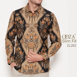 Odza Kemeja Pria Lengan Panjang Baju  Batik  Modern Pria 