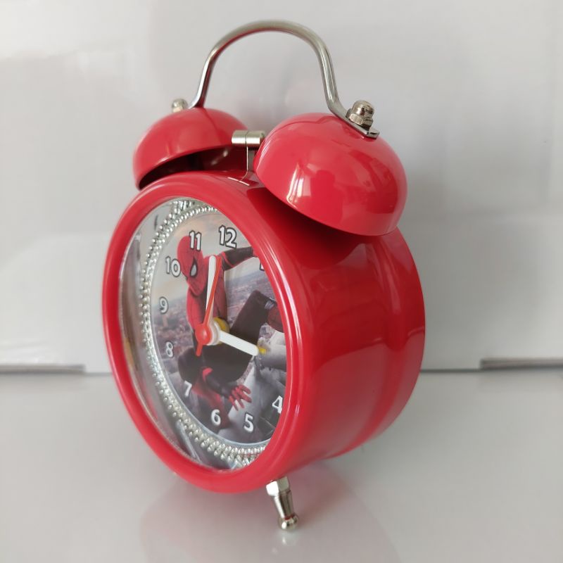 Little_Little_ Jam Weker Besi Kring Jam Beker Spiderman Marvel Avengers Alarm