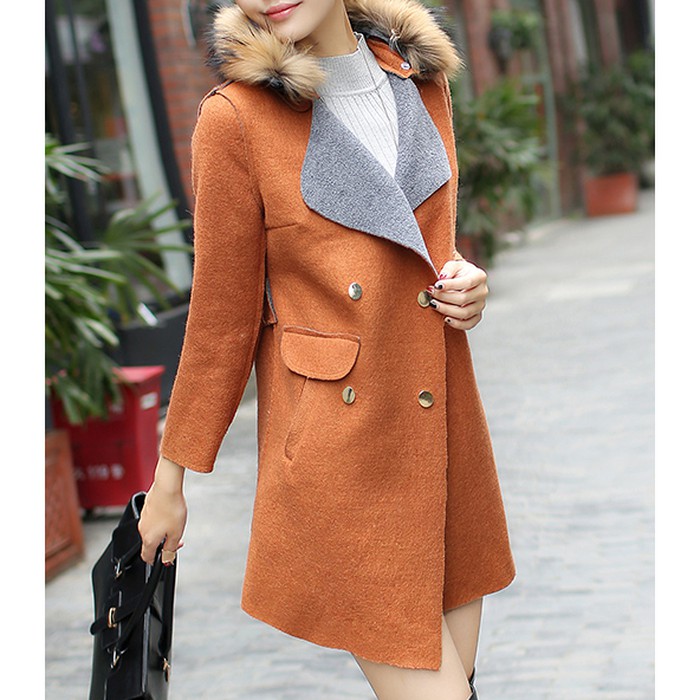 WSA55 baju outer wool musim dingin coat wanita korea baju hoodie