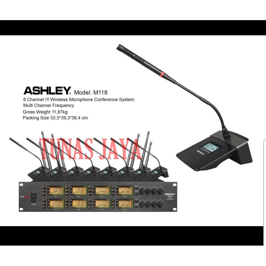 Mic Wireless Conference - Podium ASHLEY M118 Multi Channel ORIGINAL