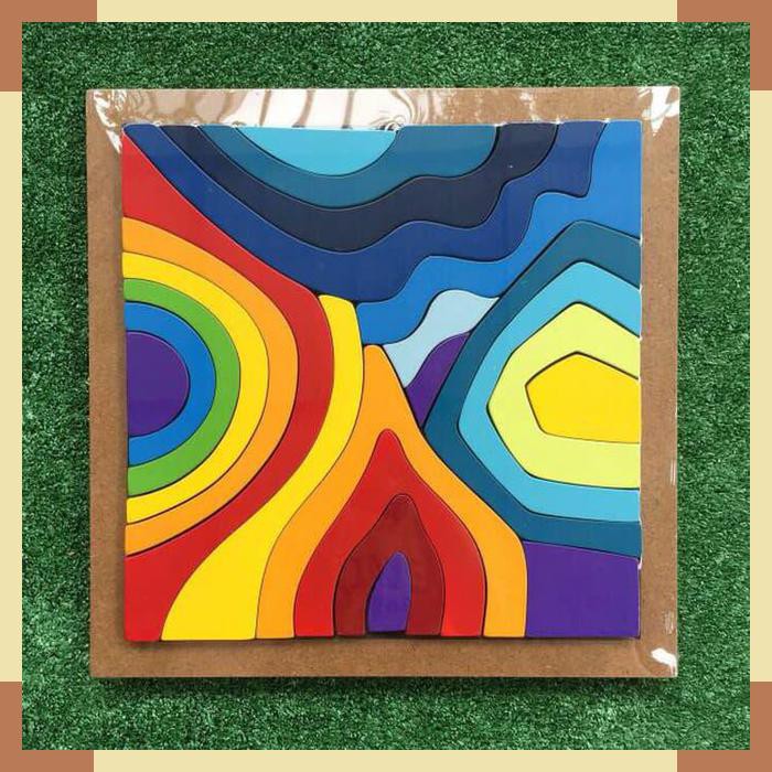 mosaic rainbow block (- mainan edukasi)-