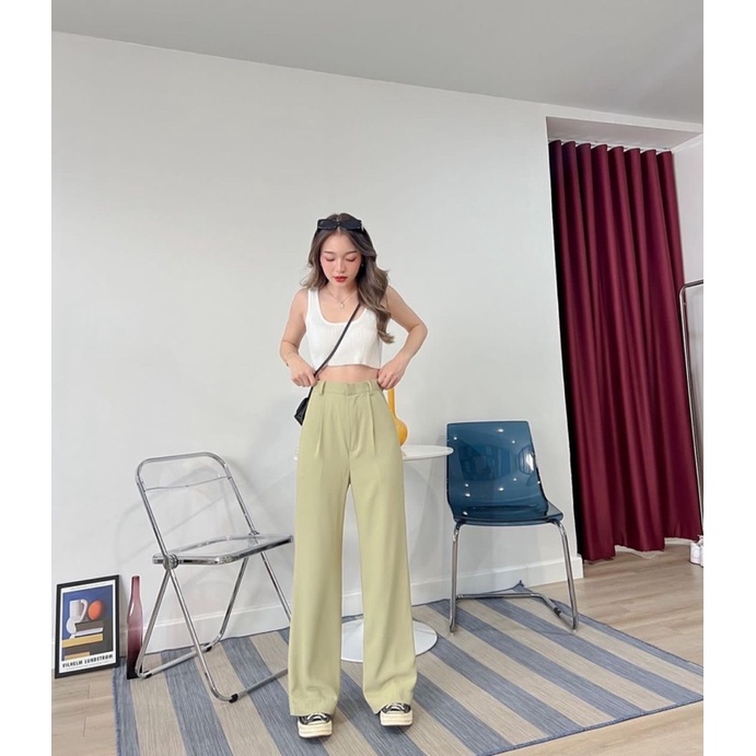 Loose Pants Trousers Wanita - Celana Anti Kusut - Celana Kulot Wanita Korean style