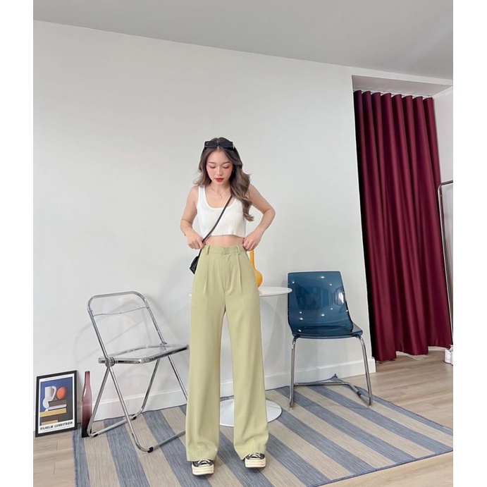 Loose Pants Trousers Wanita - Celana Anti Kusut - Celana Kulot Wanita Korean style