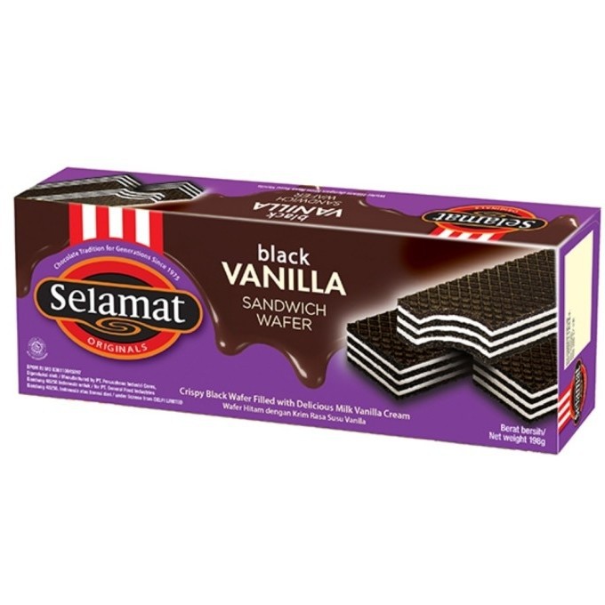 

SELAMAT SANDWICH WAFER BLACK VANILA 198G