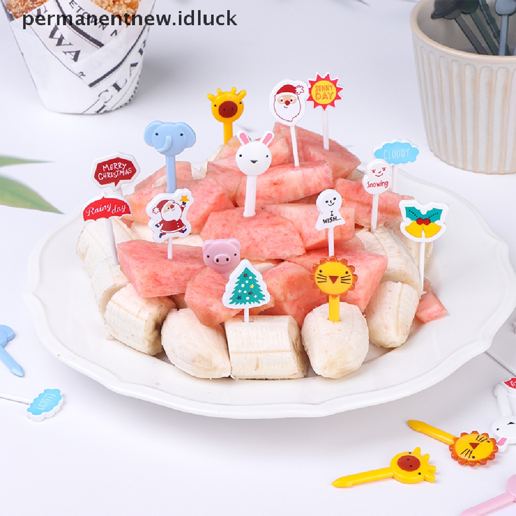 Tusuk Gigi Buah / Kue Bentuk Kartun Hewan Bahan Plastik Food Grade Untuk Anak