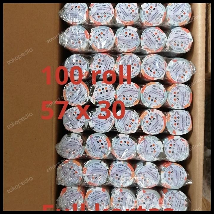 

TERLARIS KERTAS THERMAL PAPER ROLL 57 X 30 57X30 CORELESS 1DUS TERLARIS