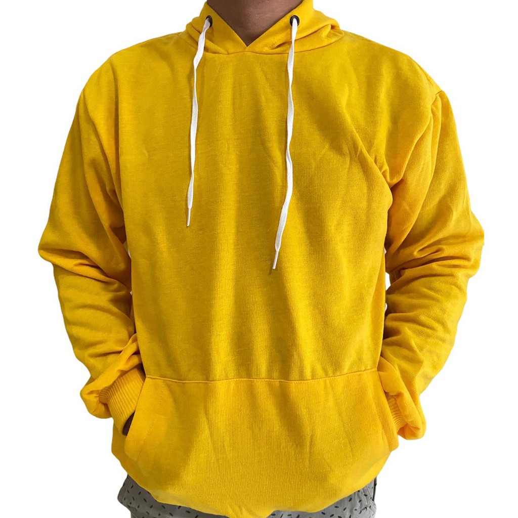 Sweater Hoodie Polos Oversize Jaket Pria Wanita Premium WARNA KUNING