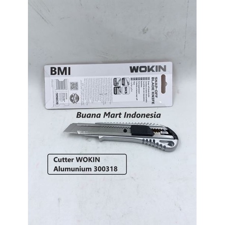 

Pisau Cutter Wokin Besar Aluminium 18Mm Autolock Snapoff Blade Knife