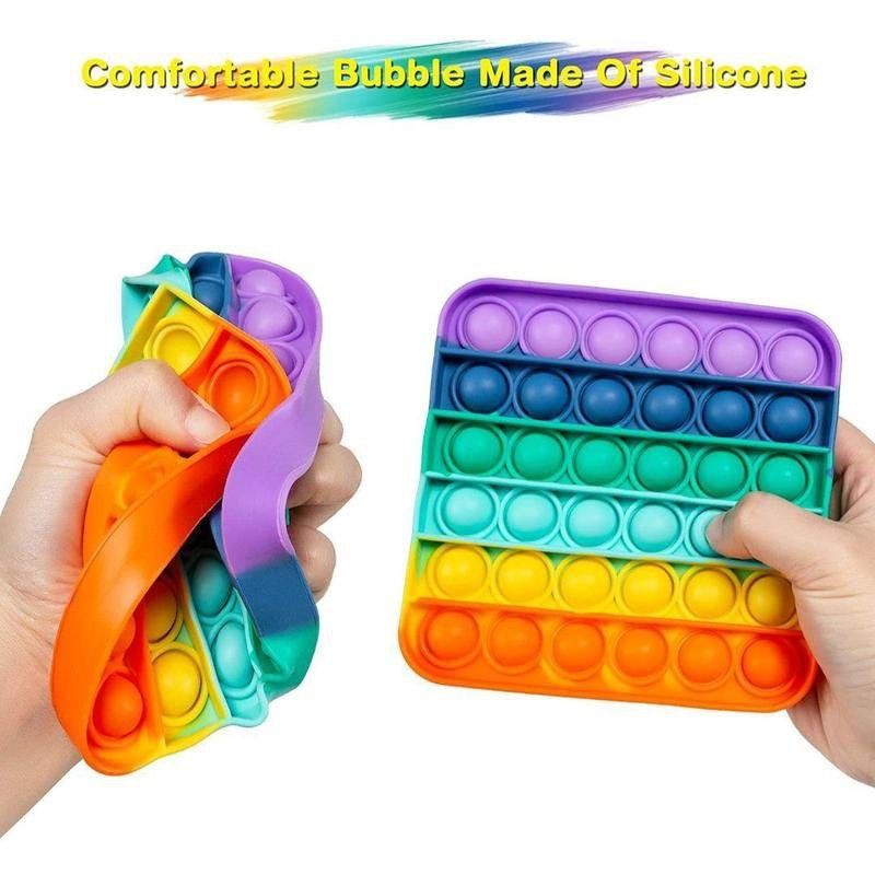 PUSH POP IT FIDGET TOY RAINBOW MAINAN ANAK BUBBLE SENSORY TOYS STRESS RELIEVER POP IT VIRAL TERMURAH-7