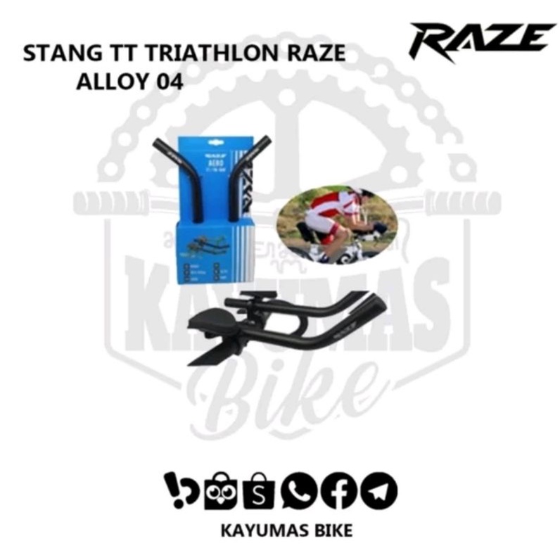 AEROBAR HANDLEBAR TT TRIATHLON RESTBAR RAZE ALLOY