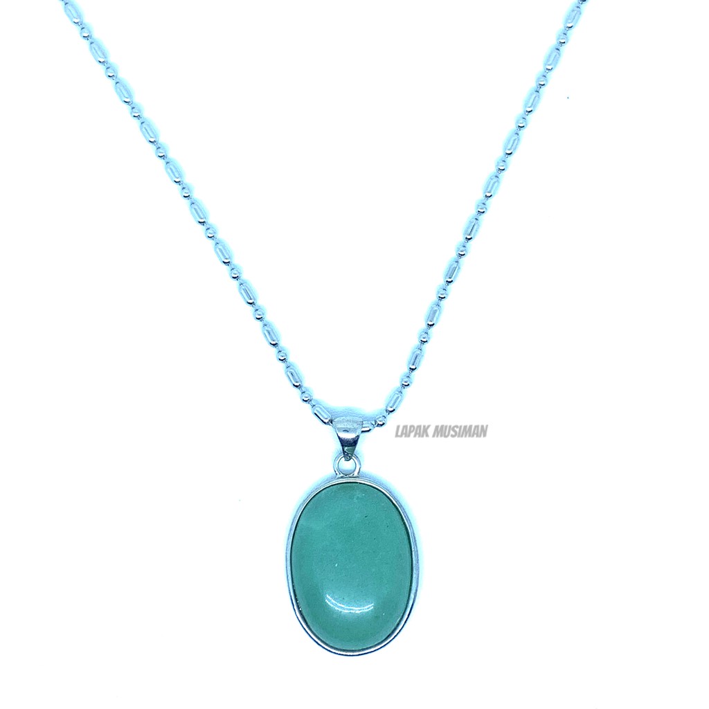 Kalung Pria Batu Giok Afrika Asli Natural