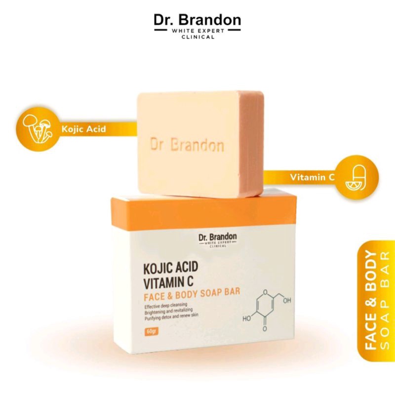 Dr brandon Soap Bar Kojic+Vitamin C Brightening Revitalizing Body&amp;face