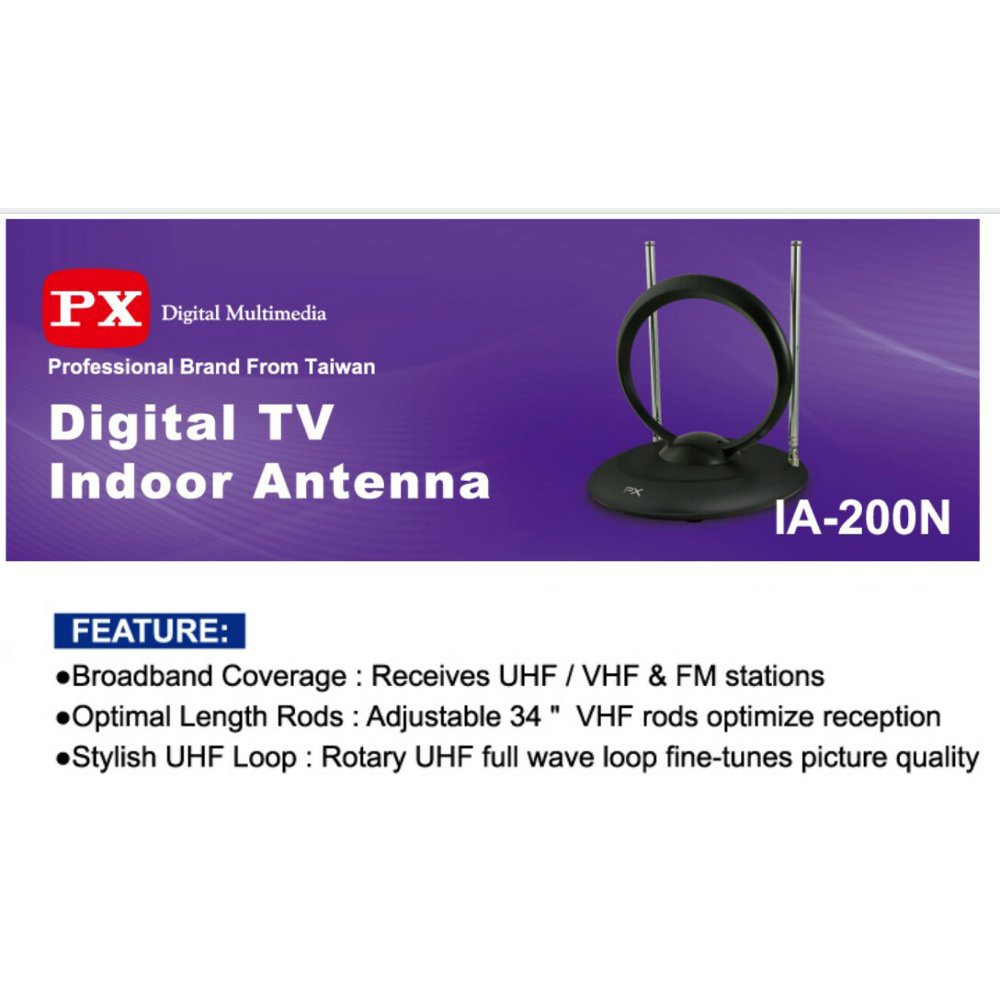 Digital tv indoor antenna PX IA-200N - antena tv indoor digital