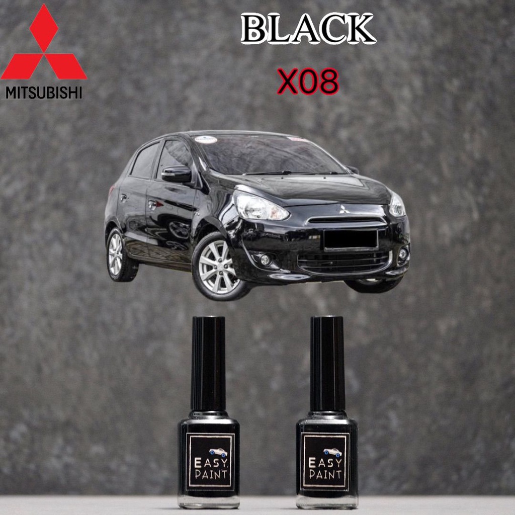 Cat Oles Mystic Black Pearl X08 Mitsubishi Mirage Hitam Metalik