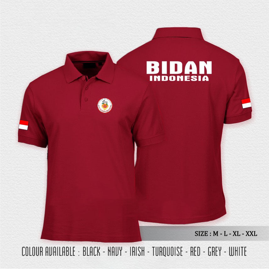 polo shirt bidan indonesia / baju kerah bidan kesehatan