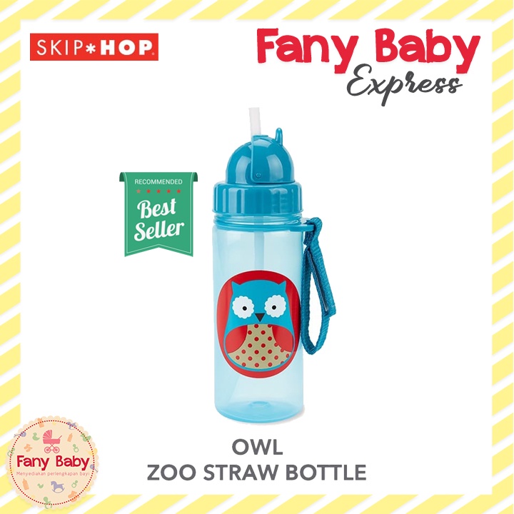 SKIP HOP ZOO STRAW BOTTLE PP 390ML