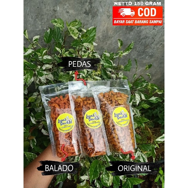 

Makaroni Pedas/Original Daun Jeruk/Balado Kemasan 150 gram PROMO BELI 10 GRATIS 1 BEBAS PILIH RASA