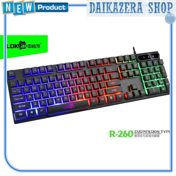 Keyboard Gaming RGB LED - Hitam