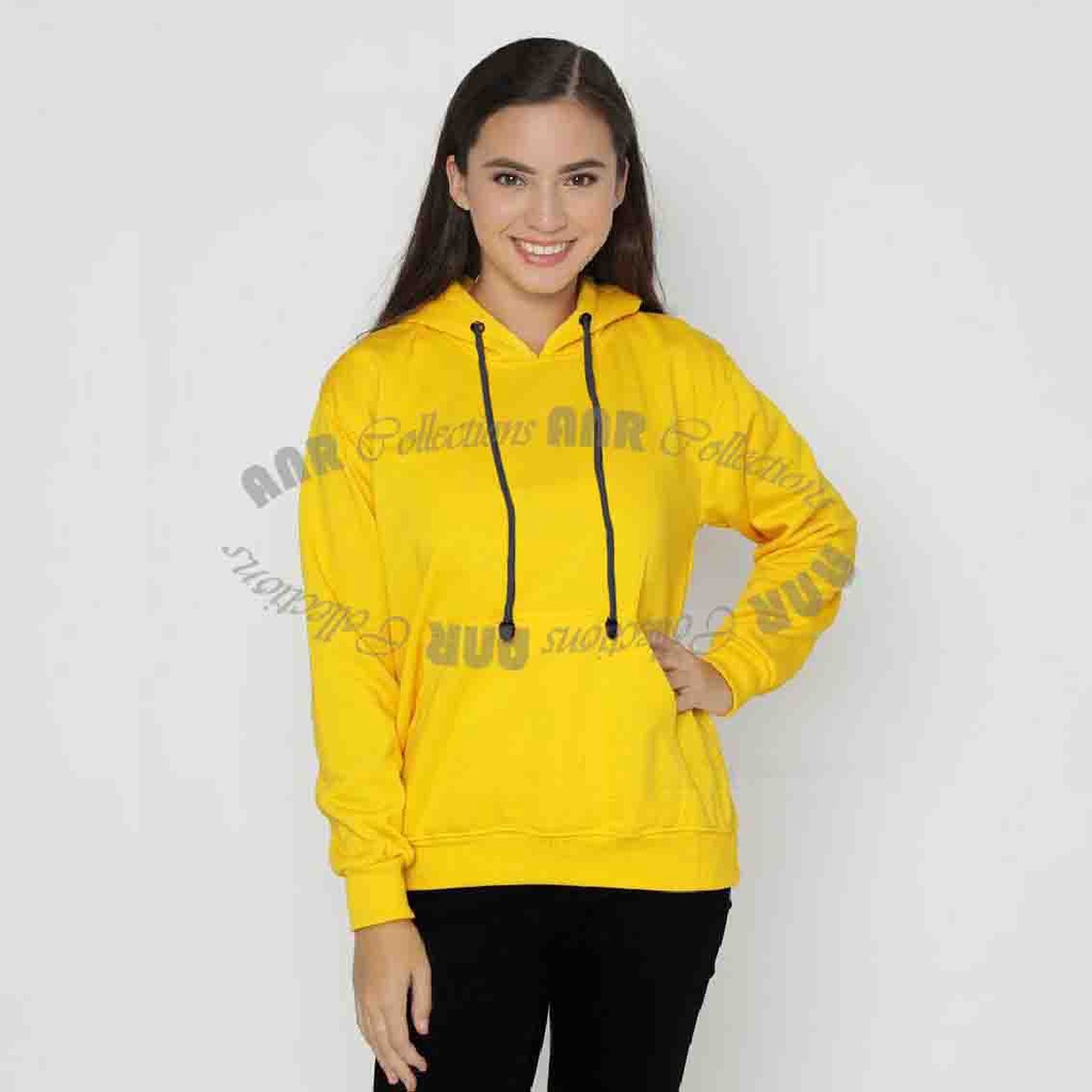 Hoodie Polos Wanita - Jaket Hoodie Jumper Polos - Bahan Fleece