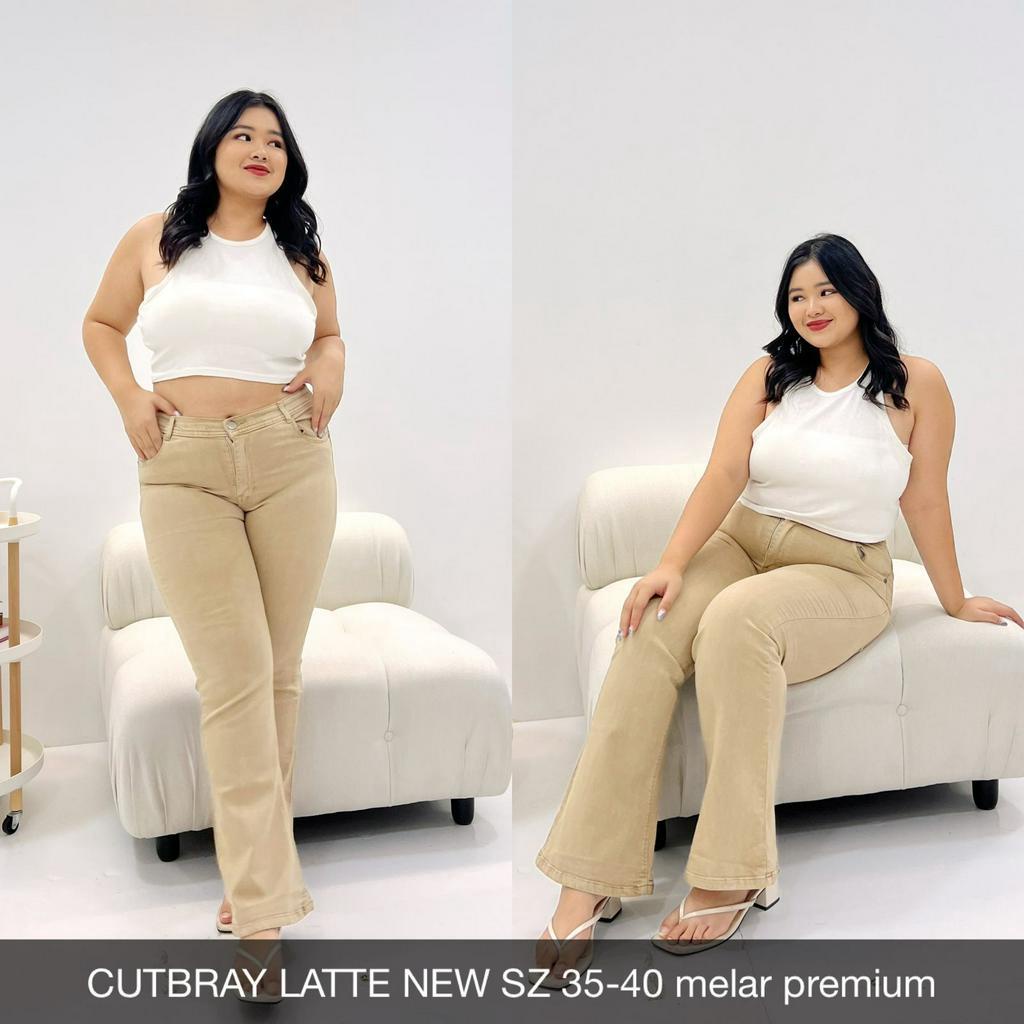 CELANA WANITA CUTBRAY LATTE NEW