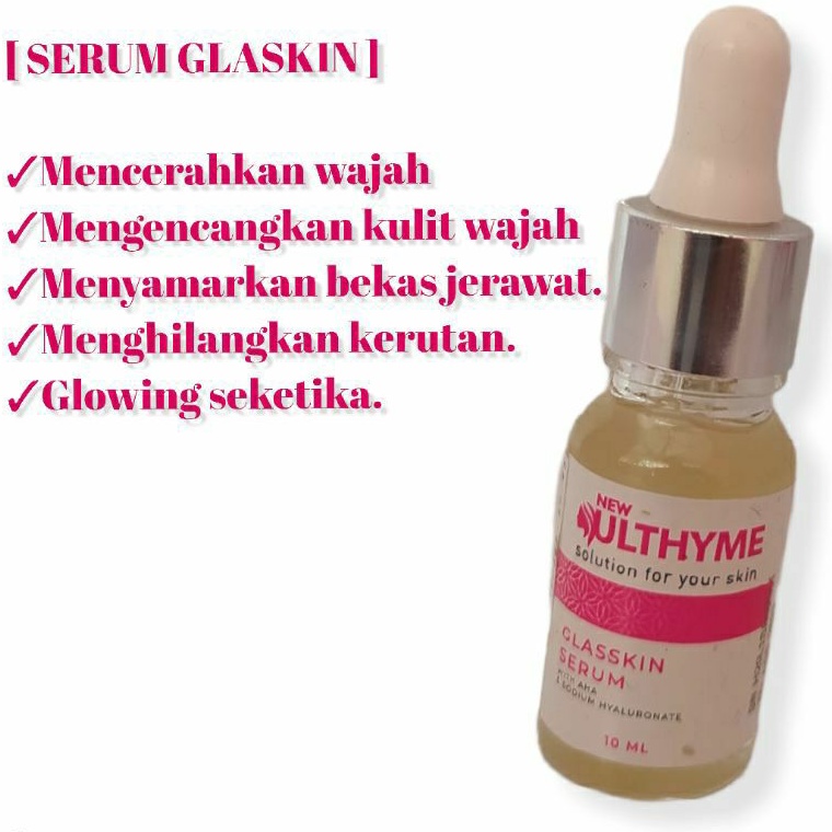ULTHYME SKINCARE SERUM GLASIKIN MURAH ORIGINAL PENCERAH WAJAH