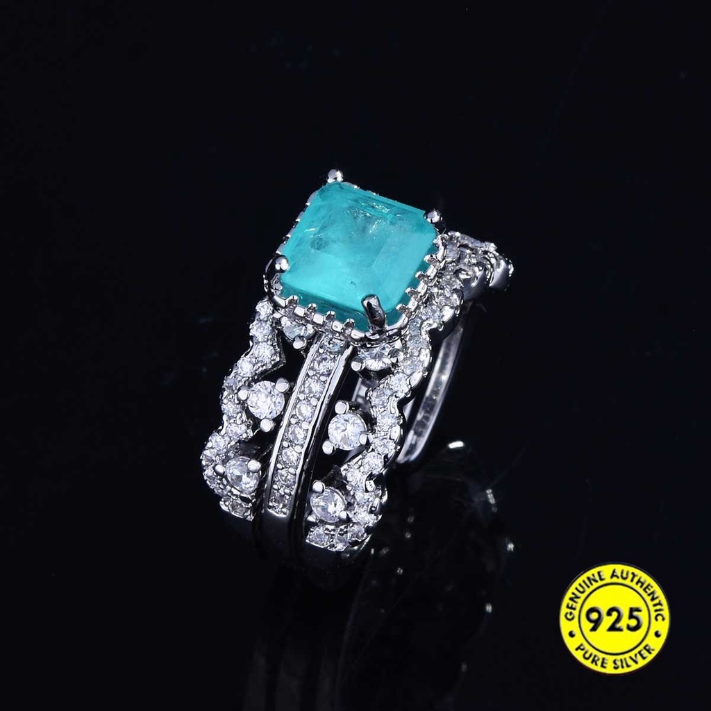 Cincin Open Ring Adjustable Hias Batu Permata Imitasi Mewah Multi Warna Untuk Wanita