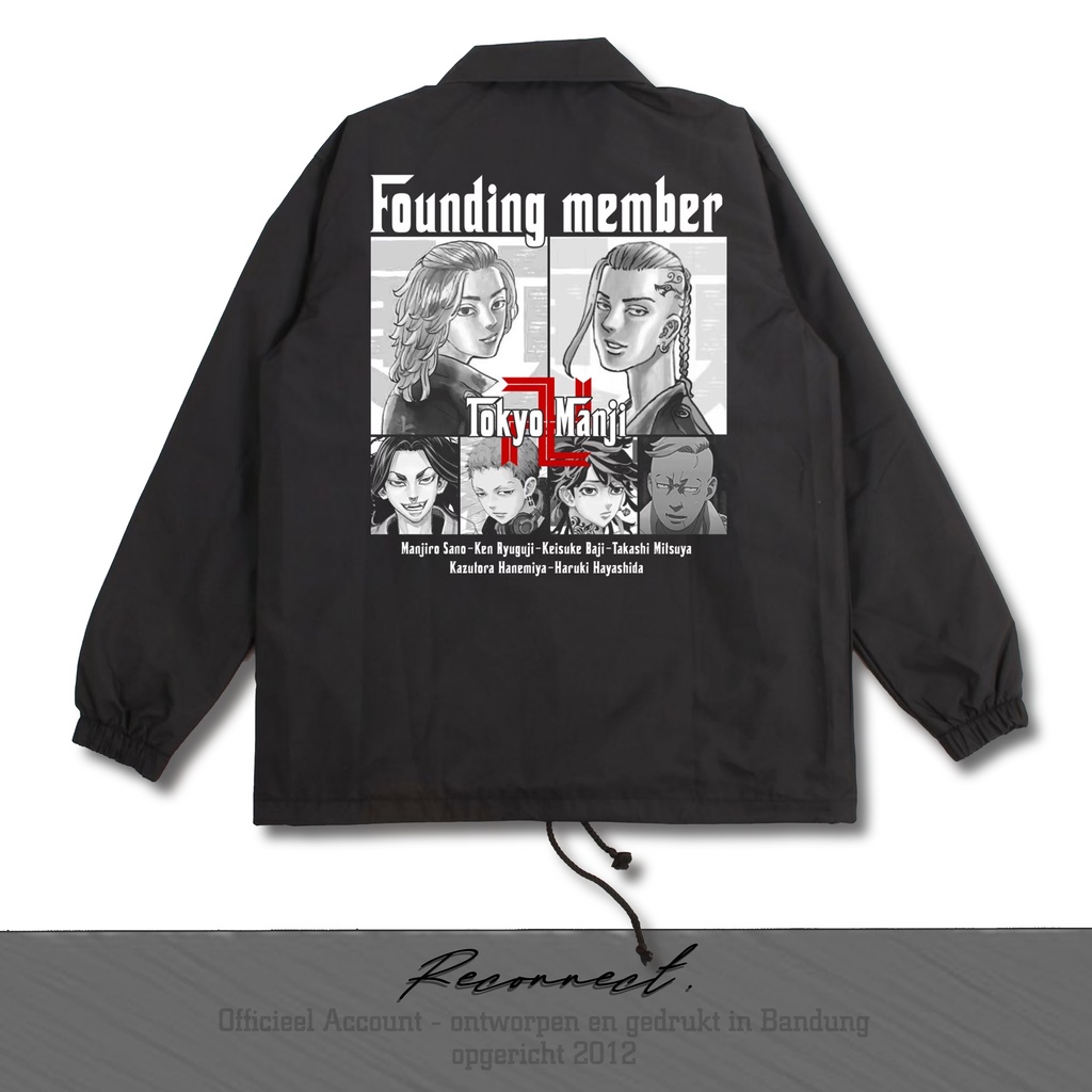 Reconnect Coach Jacket Tokyo Revengers Founding Member Tokyo Manji - Unisex