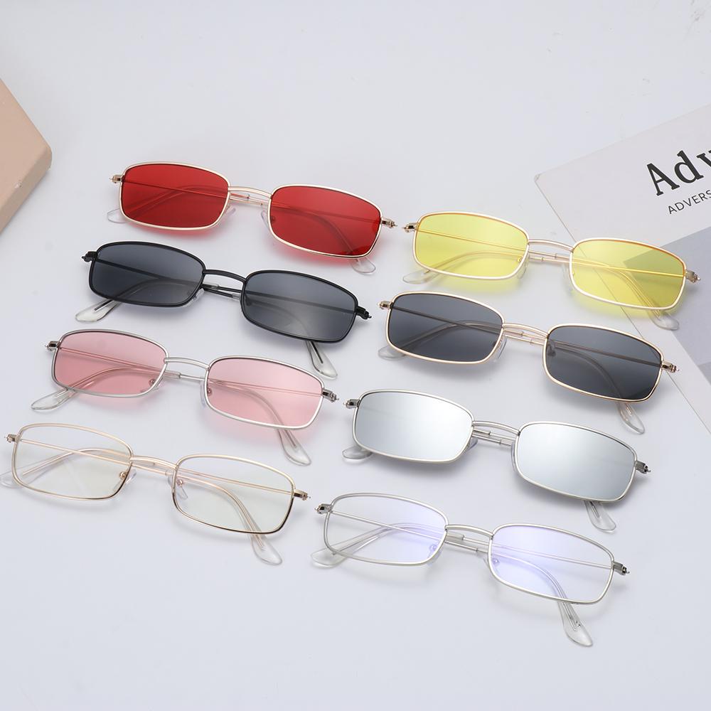 Lily Vintage Rectangle Sunglasses Kacamata Lensa Bening Klasik Merek Shades