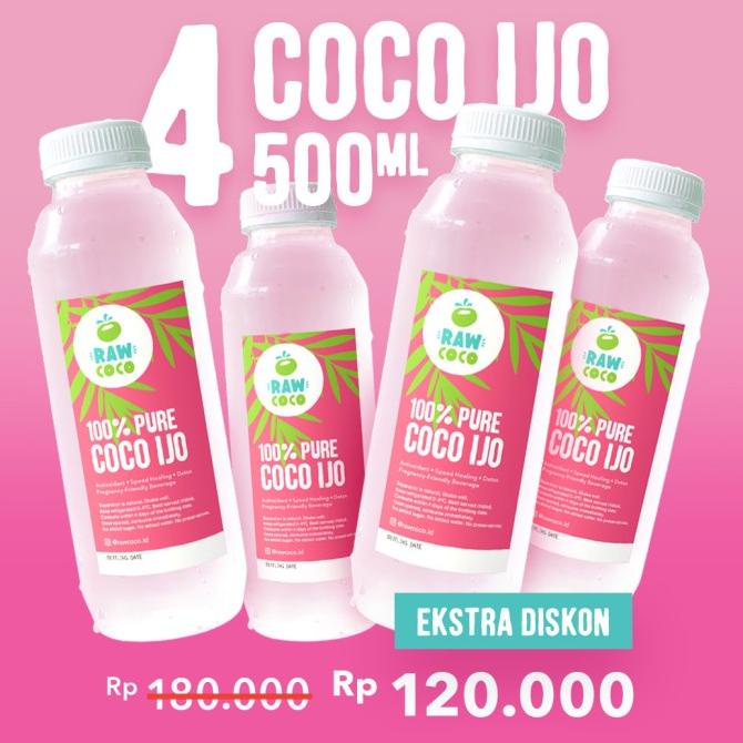 

TERLARIS Paket 4x Coco Ijo 500ml - Air Kelapa Hijau Murni/MINUMAN COLLAGEN/MINUMAN YOYIC/MINUMAN DIET/MINUMAN PEMUTIH BADAN/MINUMAN KOREA/MINUMAN KEMASAN/MINUMAN KALENG/MINUMAN KOTAK/MINUMAN SEHAT HERBAL/MINUMAN SEHAT UNTUK TUBUH/MINUMAN SEHAT
