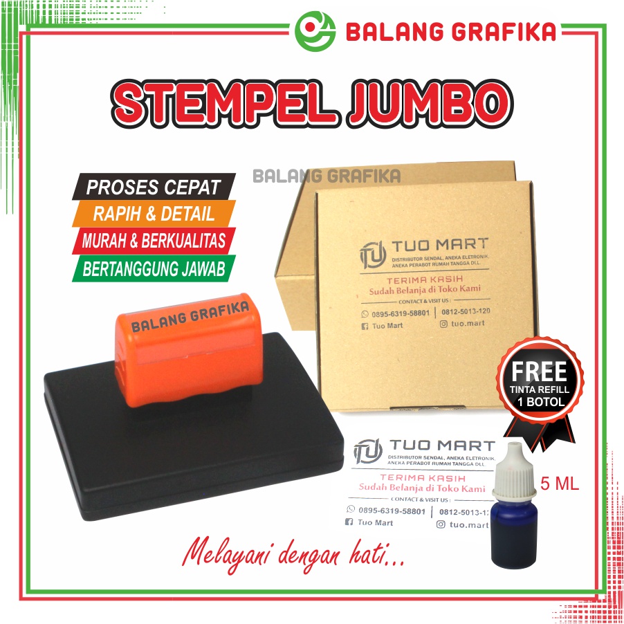 

Stempel Jumbo ukuran Besar Cap Kemasan Kardus paper Bag stampel pengesahan Besar dus Karton Big Stamp Warna Otomatis Besar Branding Kemasan Dus Karton Toko Online Shop Brand Logo Packing