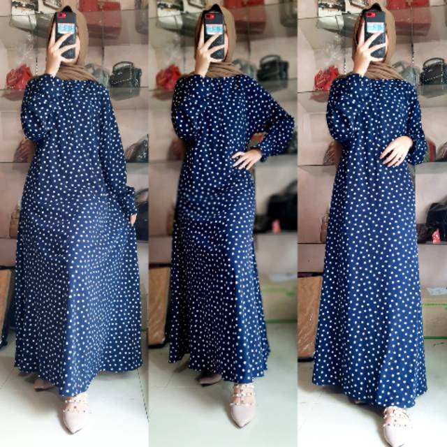 Maxi Dress Wollpeach Polka dan Burberry