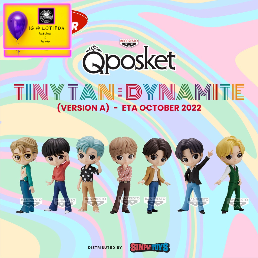 Bandai QPosket Tinytan (BTS) Dynamite Official FIGURINE TINYTAN ORIGINAL