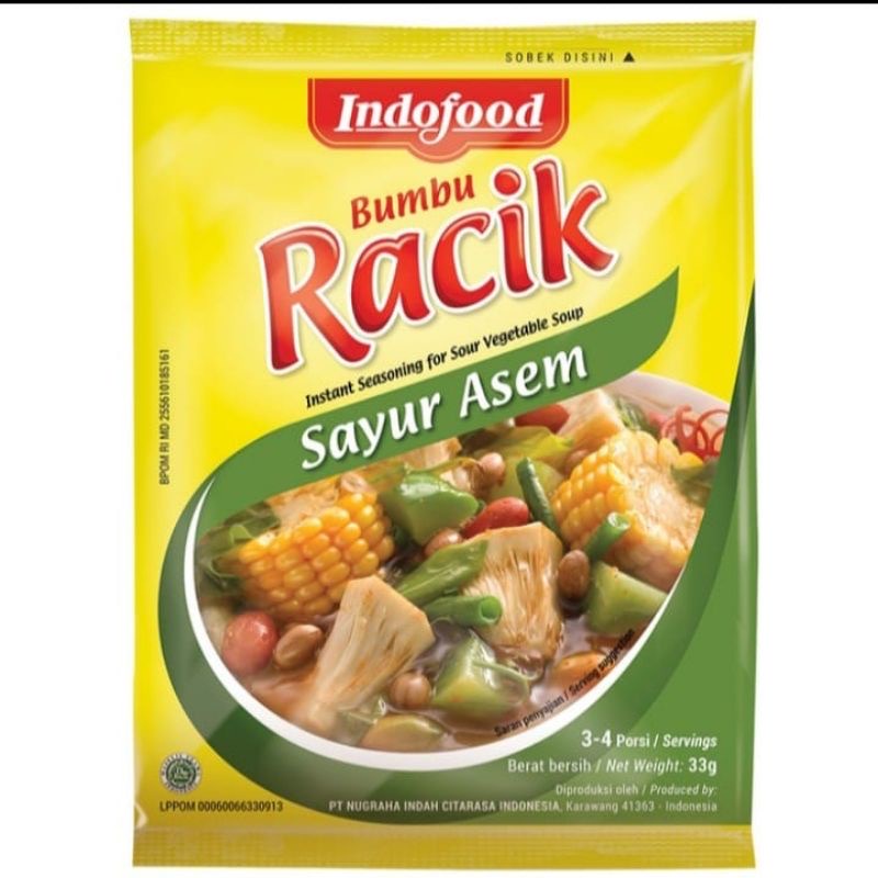 

Indofood Bumbu Racik Sayur Asem 33 gr (SATUAN)