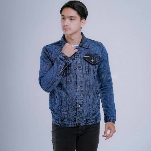 Jaket Jeans Sand Wash Original The Bojiel - Jaket Jeans pria