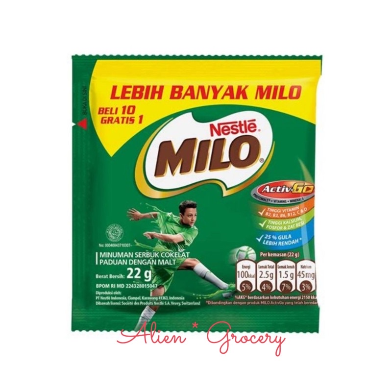 

Milo Sachet Renceng Active Go Nestle 10x22gr